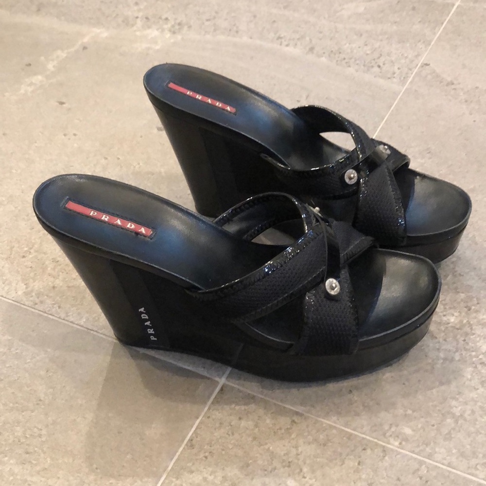 Prada wedge sandals